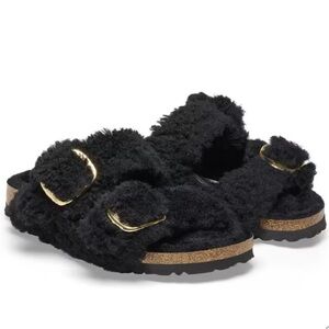 NWT Birkenstock Arizona Big Buckle Shearling Sandals Size 37